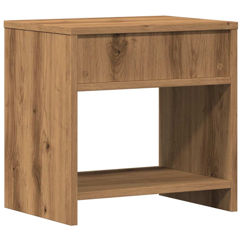 Κομοδίνα 2 τεμ. Αρτισιανή Δρυς 40x30x40 εκ. από Επεξεργ. Ξύλο