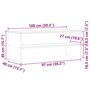 Έπιπλο Τηλεόρασης Παλιό Ξύλο 100 x 40 x 40 εκ. από Μοριοσανίδα - Pakobazaar