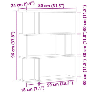 Ντουλάπι βιβλίων Artisan Oak 80x24x96 cm Κατασκευασμένο ξύλο
