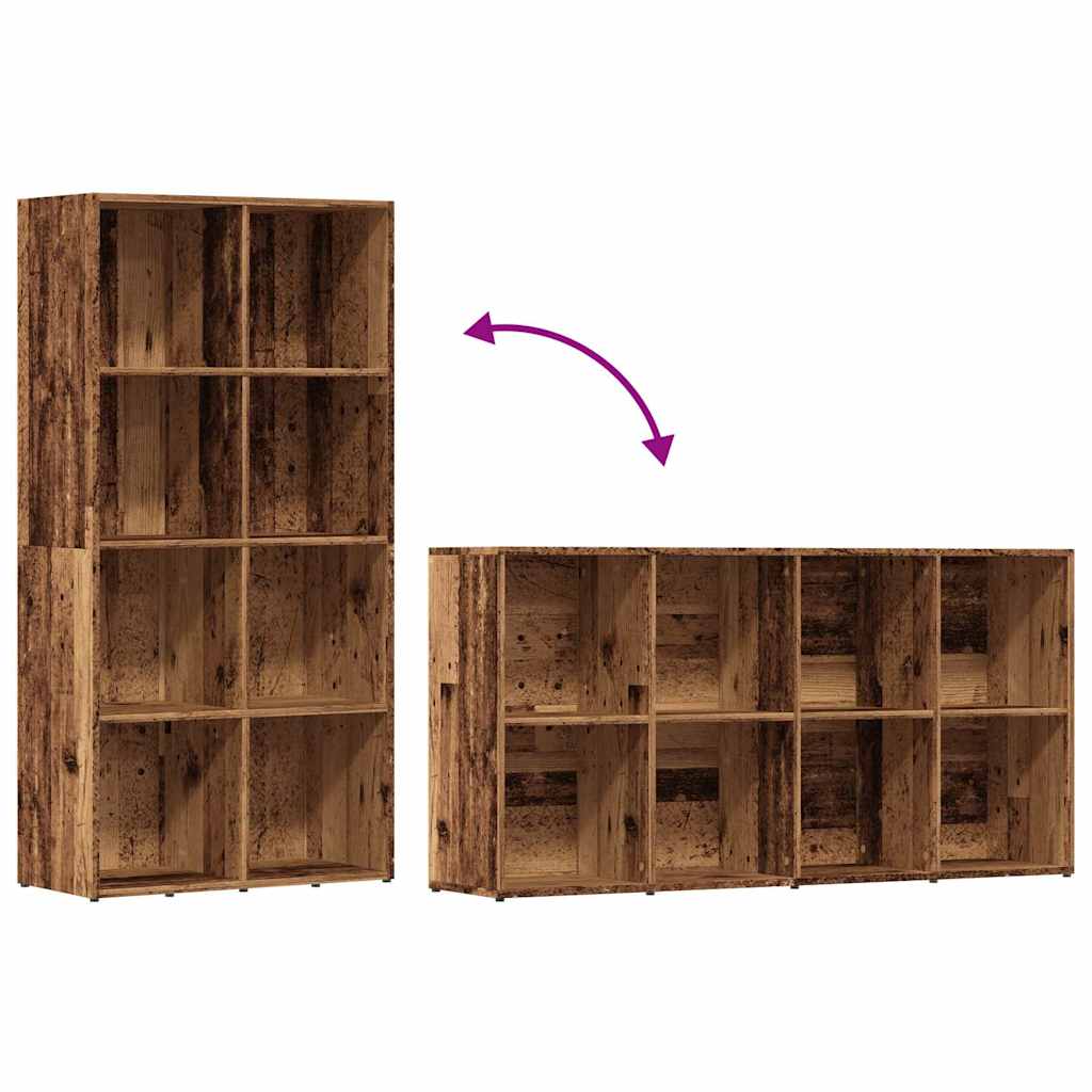 ντουλάπι βιβλίων  Παλιό ξύλο 66x30x130 cm Κατασκευασμένο ξύλο