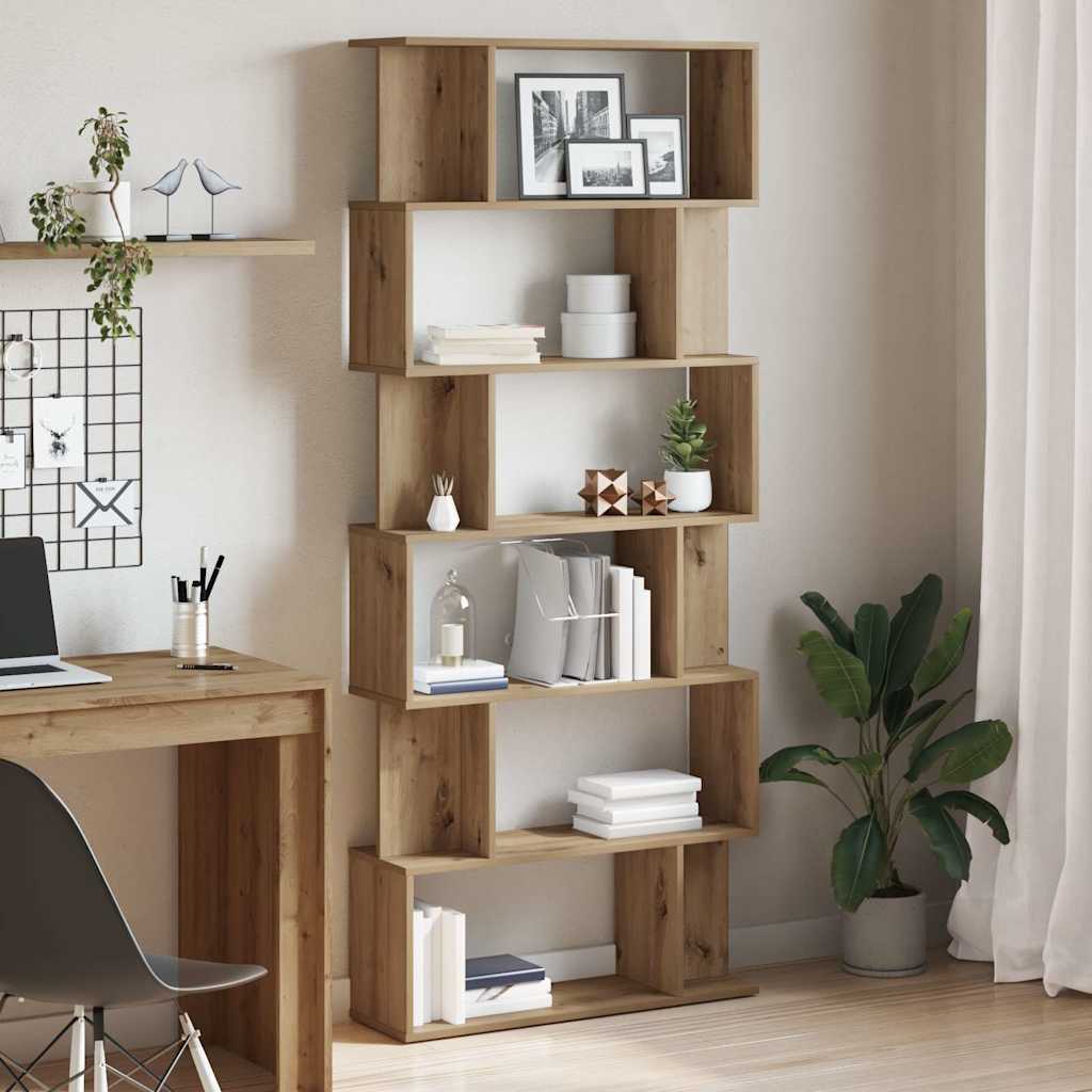 Ντουλάπι βιβλίων Artisan Oak 80x24x192 cm Κατασκευασμένο ξύλο - Pakobazaar