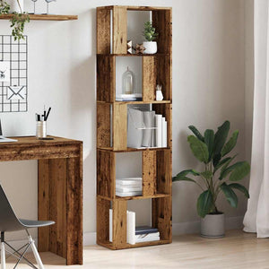 Ντουλάπι βιβλίων Παλιό ξύλο 45x24x159 cm Κατασκευασμένο ξύλο