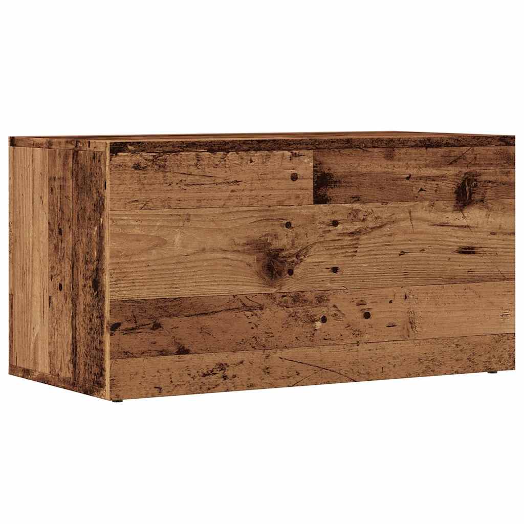 LP Κουτί Αποθήκευσης Όψη Παλαιού Ξύλου 69,5x34x36 εκ. Επεξ.Ξύλο - Pakobazaar