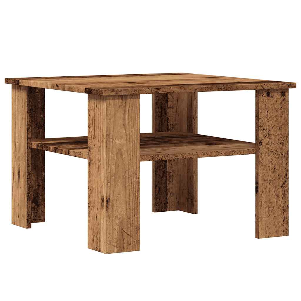 Τραπεζάκι σαλονιού παλιό ξύλο 60x60x42 cm Ξύλο μηχανής