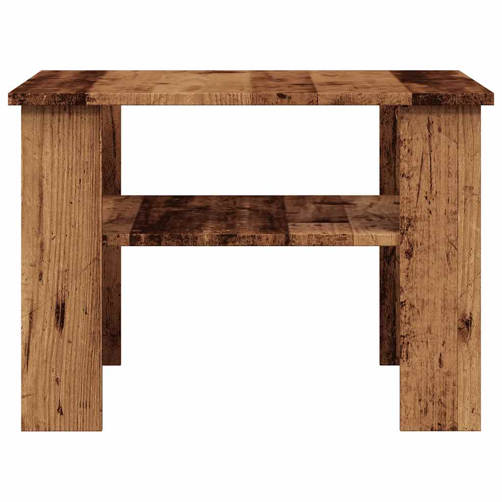Τραπεζάκι σαλονιού παλιό ξύλο 60x60x42 cm Ξύλο μηχανής