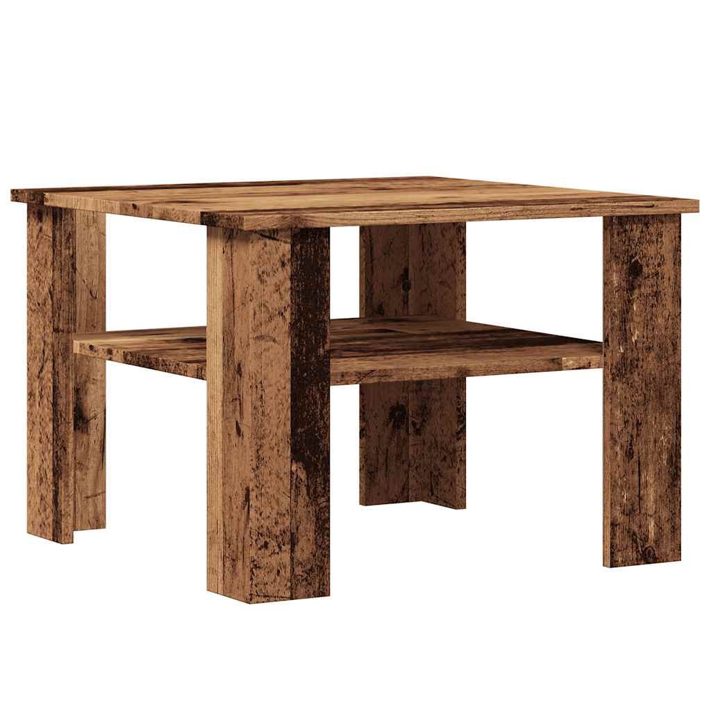 Τραπεζάκι σαλονιού παλιό ξύλο 60x60x42 cm Ξύλο μηχανής