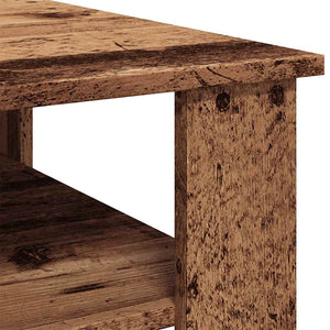 Τραπεζάκι σαλονιού παλιό ξύλο 60x60x42 cm Ξύλο μηχανής
