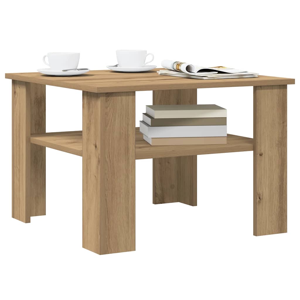 Τραπεζάκι σαλονιού Artisan Oak 60x60x42 cm Κατασκευασμένο ξύλο - Pakobazaar