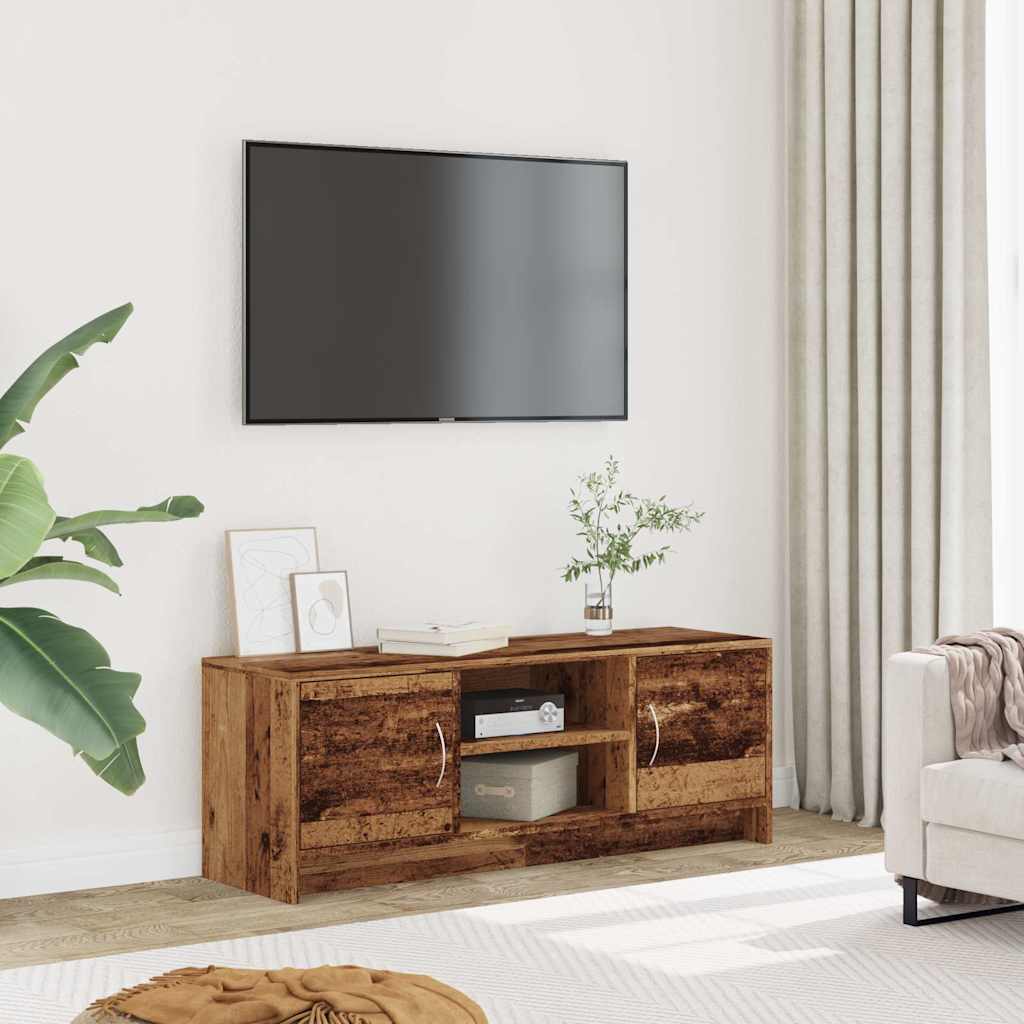 Έπιπλο Τηλεόρασης Όψη Παλαιού Ξύλου 102x30x37,5 εκ. Επεξ. Ξύλο - Pakobazaar