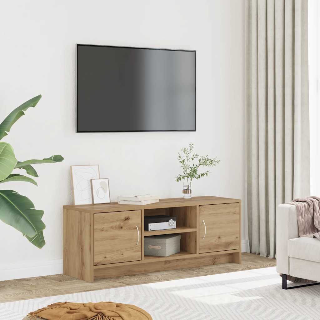 Έπιπλο Τηλεόρασης Αρτισιανή Δρυς 102x30x37,5 εκ Επεξ. Ξύλο
