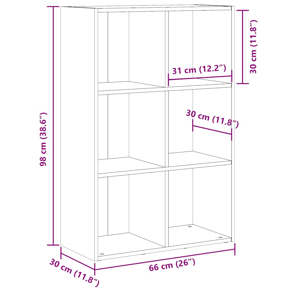 Ντουλάπι βιβλίου/Σιδερένιο ντουλάπι Artisan Oak 66x30x98 cm - Pakobazaar