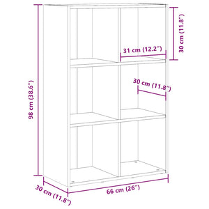 Ντουλάπι βιβλίου/Σιδερένιο ντουλάπι Artisan Oak 66x30x98 cm - Pakobazaar