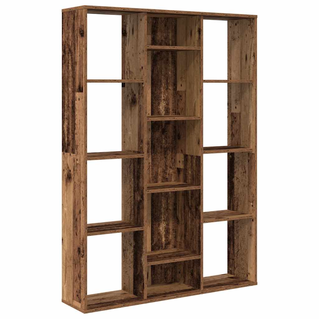 Διαχωριστικό/Βιβλιοθήκη Παλιό Ξύλο 100x24x140εκ από Μοριοσανίδα