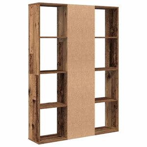 Διαχωριστικό/Βιβλιοθήκη Παλιό Ξύλο 100x24x140εκ από Μοριοσανίδα