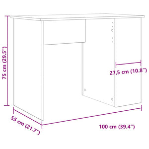 Γραφείο  Παλιό ξύλο 100x55x75 cm Κατασκευασμένο ξύλο - Pakobazaar