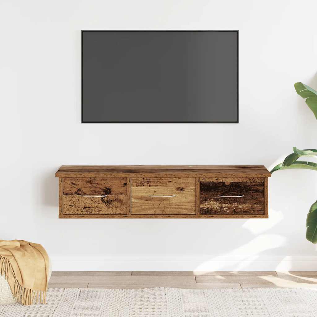 Ντουλάπι Τοίχου Όψη Παλαιού Ξύλου 88x26x18,5 εκ