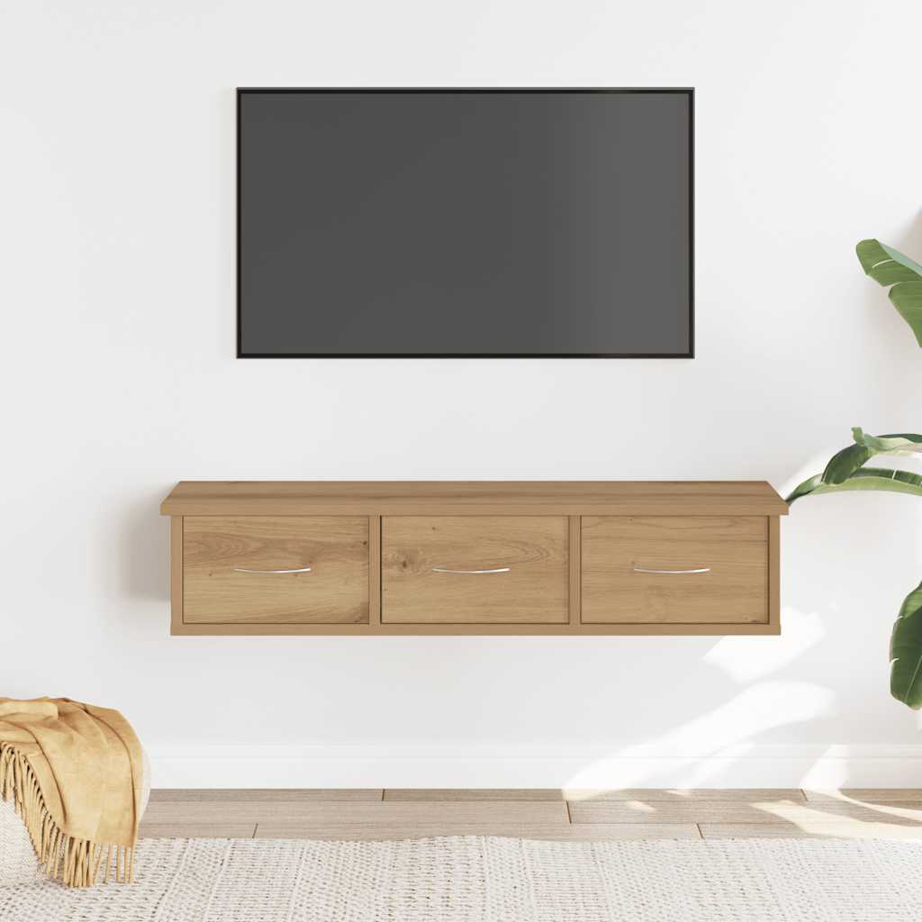 Ντουλάπι Τοίχου Αρτισιανή Δρυς 88x26x18,5 εκ Επεξεργασμένο Ξύλο - Pakobazaar