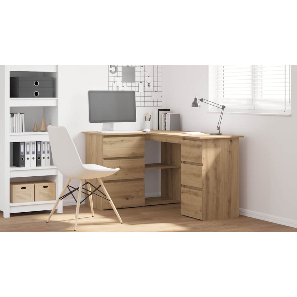 Γωνιακό γραφείο Artisan Oak 145x100x76 cm Κατασκευασμένο ξύλο - Pakobazaar