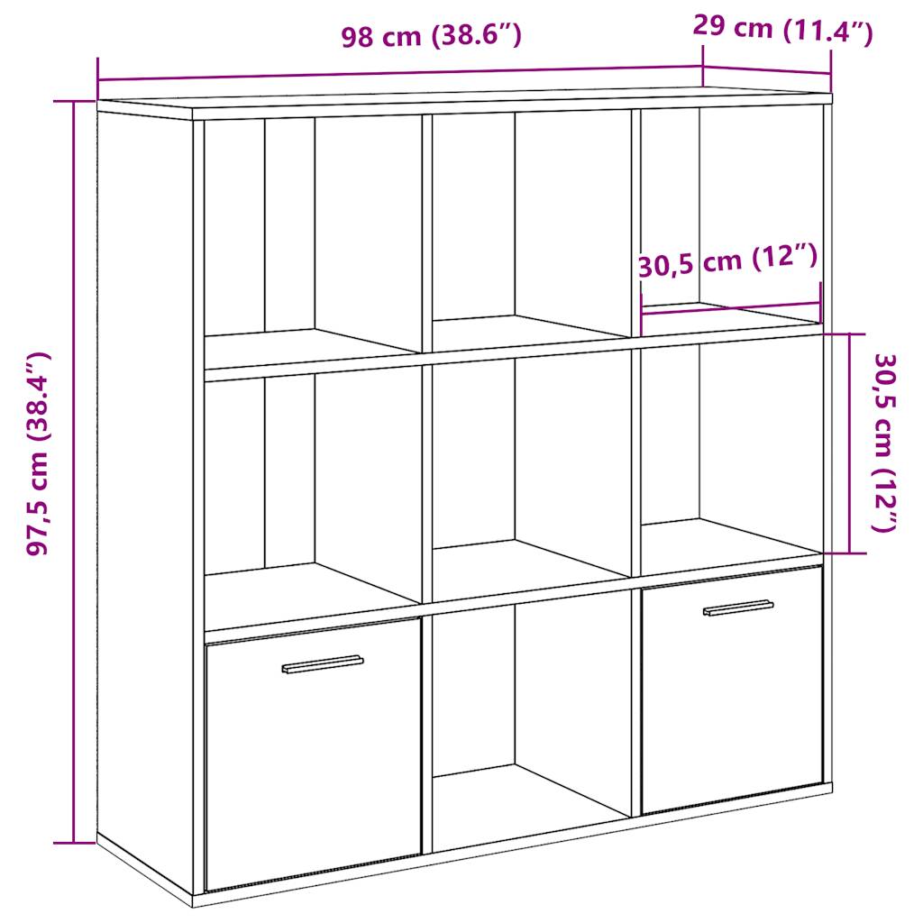 Βιβλιοθήκη 98x29x97,5 εκ. από Επεξεργασμένο Ξύλο