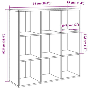 Ντουλάπι βιβλίων Βελανιδιά τεχνίτη 98x29x97,5 cm