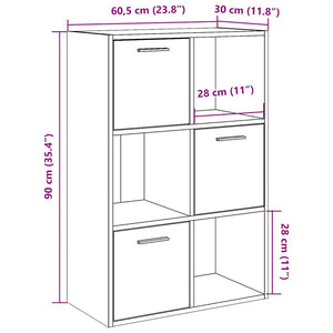 Βιβλιοθήκη Παλαιό ξύλο 60,5x30x90 cm Ξύλινη κατασκευή - Pakobazaar
