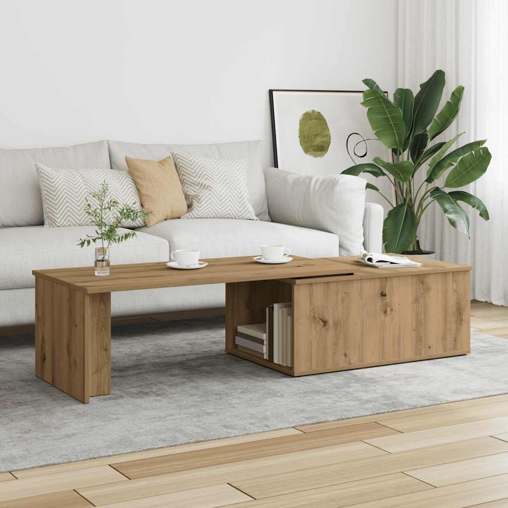 Τραπεζάκι σαλονιού Artisan Oak 150x50x35 cm Κατασκευασμένο ξύλο - Pakobazaar
