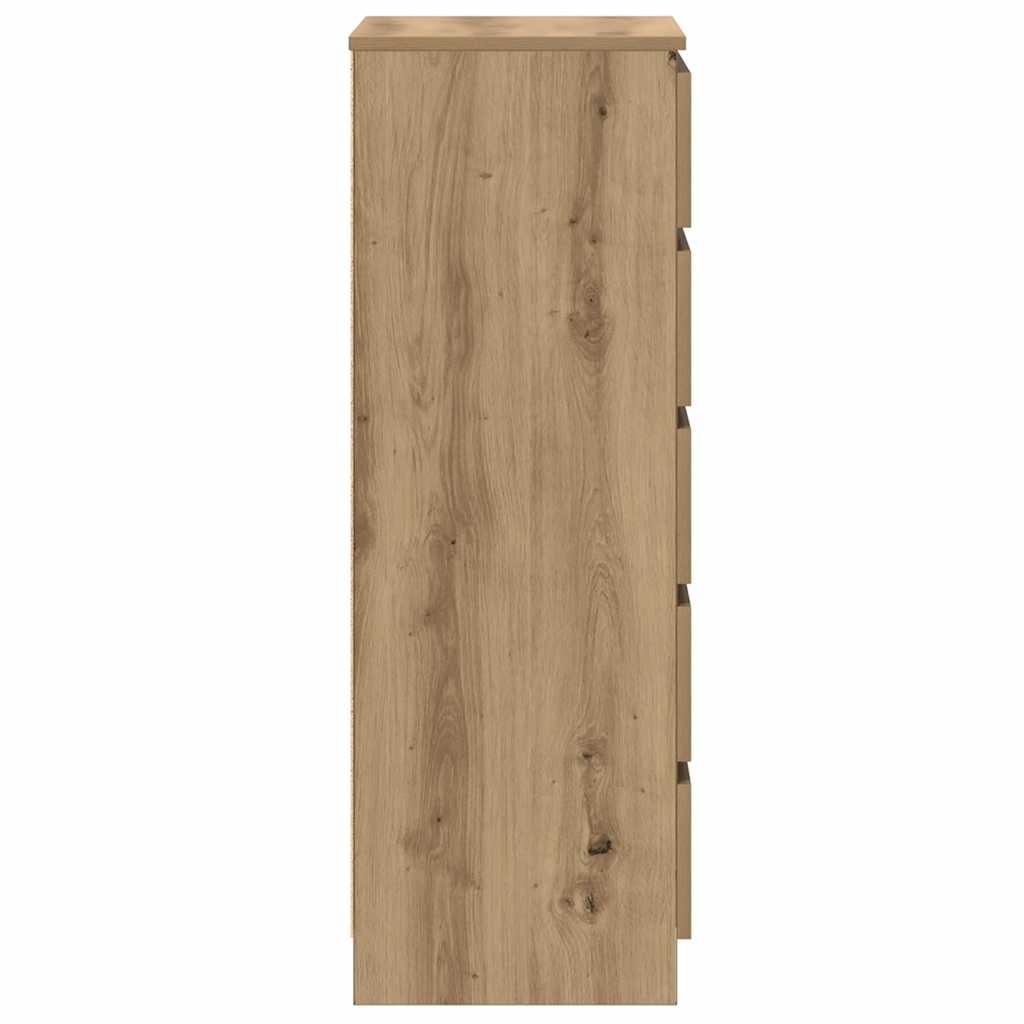 Συρταριέρα Αρτισιανή Δρυς 60x36x103 εκ. από Επεξεργασμένο Ξύλο