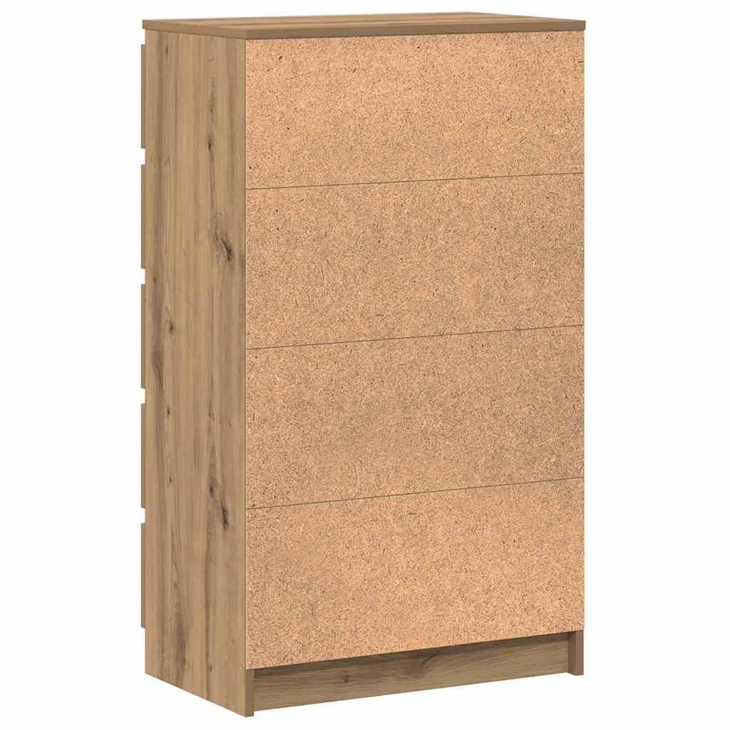 Συρταριέρα Αρτισιανή Δρυς 60x36x103 εκ. από Επεξεργασμένο Ξύλο