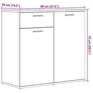 Ντουλάπι με Συρτάρι Παλιό Ξύλο 80 x 36 x 75 εκ. από Μοριοσανίδα
