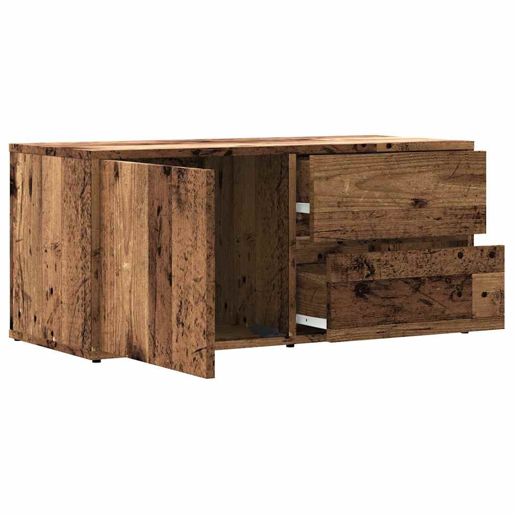 ντουλάπι τηλεόρασης  Παλιό ξύλο 80x34x35,5cm Κατασκευασμένο ξύλο