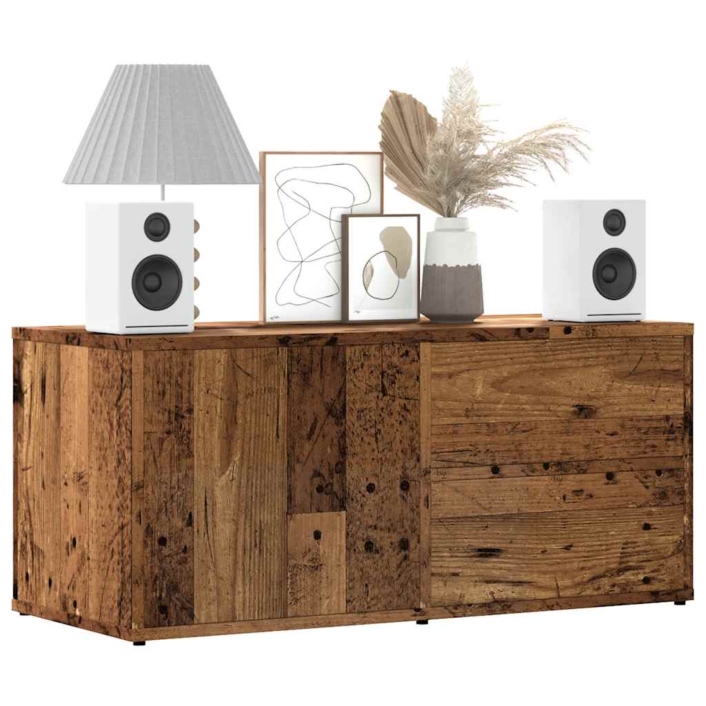 ντουλάπι τηλεόρασης  Παλιό ξύλο 80x34x35,5cm Κατασκευασμένο ξύλο