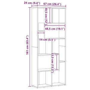 Βιβλιοθήκη Artisan Δρυς 67x24x161 εκ. από Τεχνητό Ξύλο - Pakobazaar