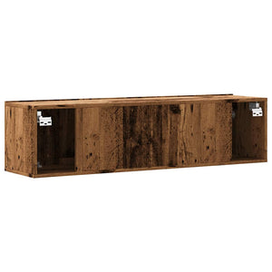 Ντουλάπι Τηλεόρασης Τοίχου Παλιό Ξύλο 120x30x30 εκ Επ. Ξύλο - Pakobazaar