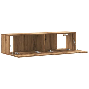 Ντουλάπι Τηλεόρασης Τοίχου Artisan Δρυς 120x30x30 εκ Επ. Ξύλο - Pakobazaar