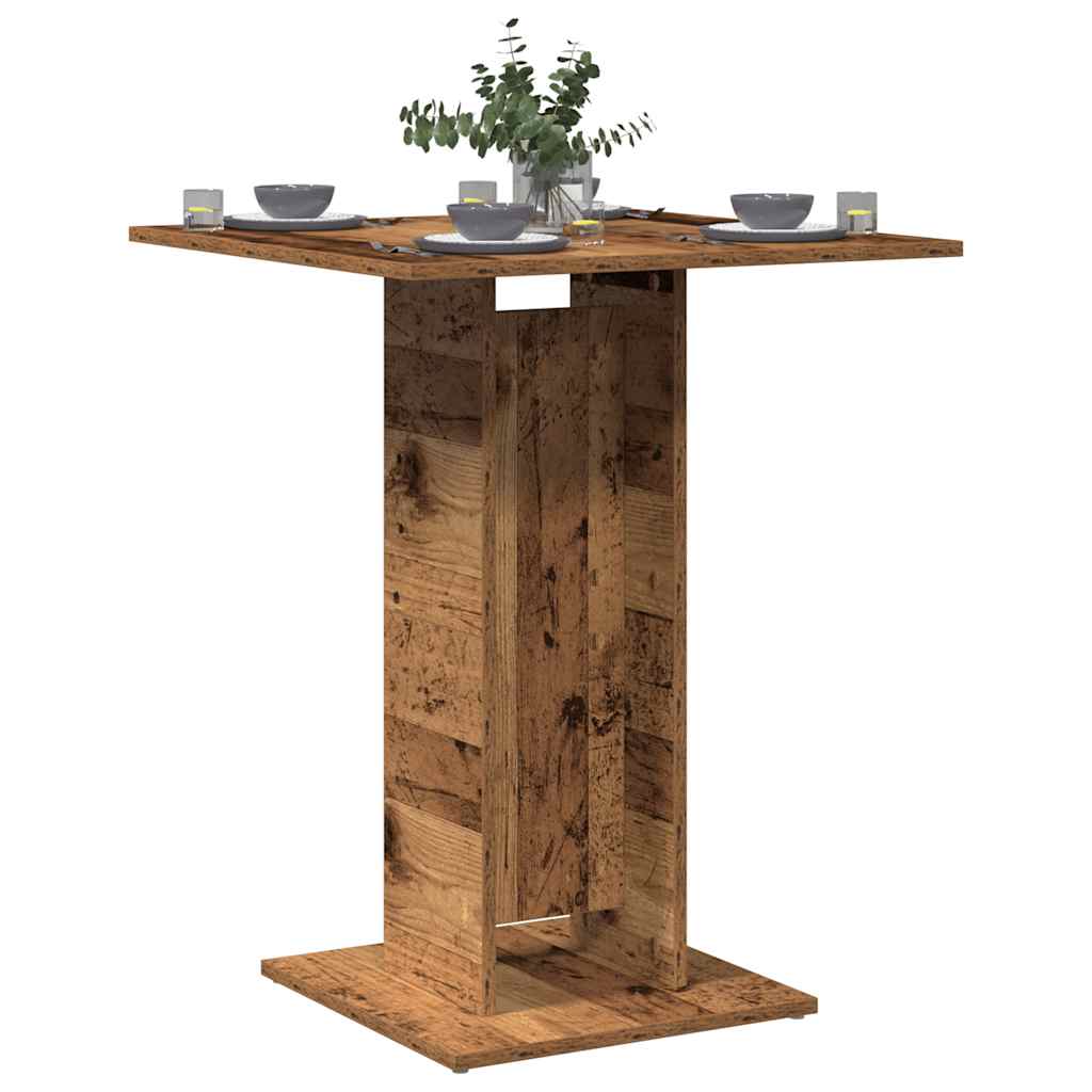 Τραπέζι Bistro Παλιό Ξύλο 60 x 60 x 75 εκ. Μοριοσανίδα - Pakobazaar