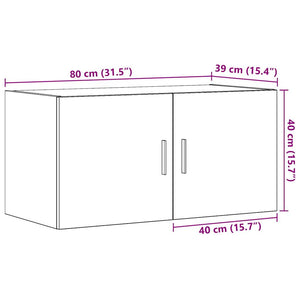 Ντουλάπι τοίχου Παλαιό Ξύλο 80x39x40 cm Επεξεργασμένο ξύλο