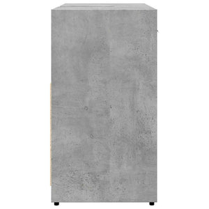 Ντουλάπι Νιπτήρα Μπάνιου Μπετόν Γκρι 60x33x60 εκ. Επεξ. Ξύλο