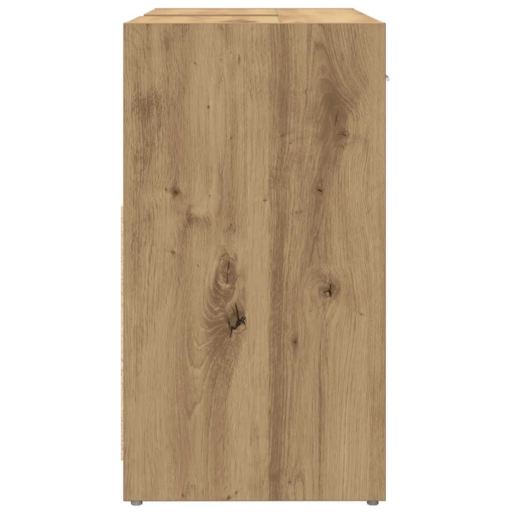 Ντουλάπι Νιπτήρα Μπάνιου Αρτισιανή Δρυς 60x33x60 εκ. Επεξ. Ξύλο - Pakobazaar