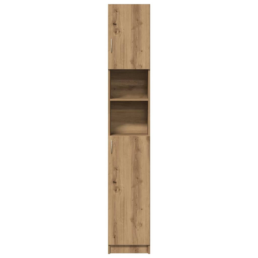 Ντουλάπι Μπάνιου Χειροποίητο Δρυς 32x25,5x190 εκ. από Τεχνητό Ξύλο - Pakobazaar