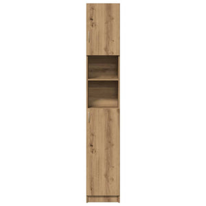 Ντουλάπι Μπάνιου Χειροποίητο Δρυς 32x25,5x190 εκ. από Τεχνητό Ξύλο - Pakobazaar