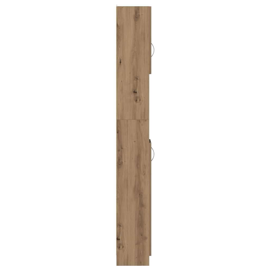Ντουλάπι Μπάνιου Χειροποίητο Δρυς 32x25,5x190 εκ. από Τεχνητό Ξύλο - Pakobazaar
