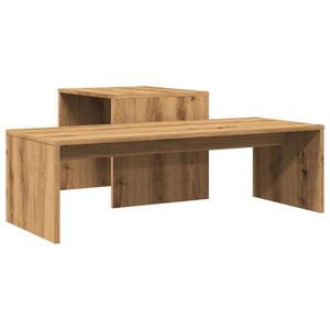 Σετ Τραπεζάκια Σαλονιού Artisan Δρυς 100x48x40 εκ. Επεξ. Ξύλο - Pakobazaar