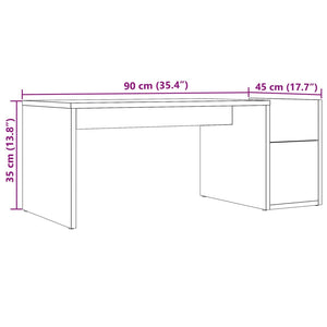 Τραπεζάκι Σαλονιού Artisan Δρυς 90x45x35 εκ. Επεξεργασμένο Ξύλο