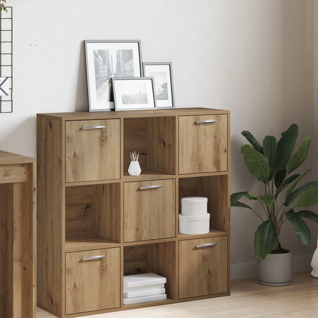 Βιβλιοθήκη Τεχνίτης Δρυς 90x28x90 εκ. Επεξεργασμένο Ξύλο