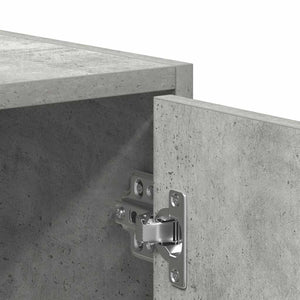 Στήλη Μπάνιου Γκρι Σκυροδέματος 30x30x183,5 εκ. Επεξ. Ξύλο - Pakobazaar