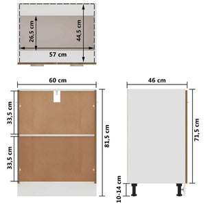 Ντουλάπι "Lyon" από Τεχνητό Δρυ 60x46x81,5 εκ. από Τεχνητό Ξύλο