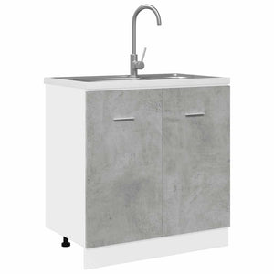 Ντουλάπι Νιπτήρα "Lyon" Γκρι Σκυρόδεμα 80x46x81,5 εκ. από Τεχνητό Ξύλο