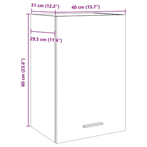 Κρεμαστό Ντουλάπι "Lyon" από Παλιό Ξύλο 40x31x60 εκ. από Τεχνητό Ξύλο