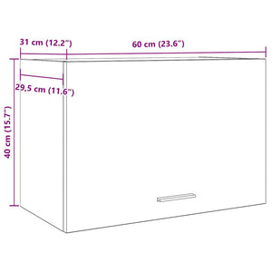 Κρεμαστό Ντουλάπι "Lyon" Γκρι Σκυρόδεμα 60x31x40 εκ. από Τεχνητό Ξύλο - Pakobazaar