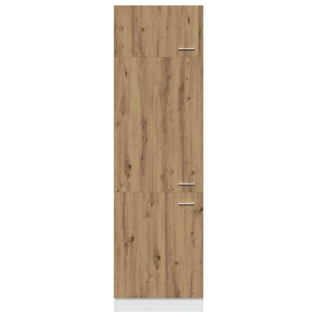 Ντουλάπι Ψυγείου "Lyon" Δρυς Artisan 60x57x207 εκ. από Τεχνητό Ξύλο - Pakobazaar